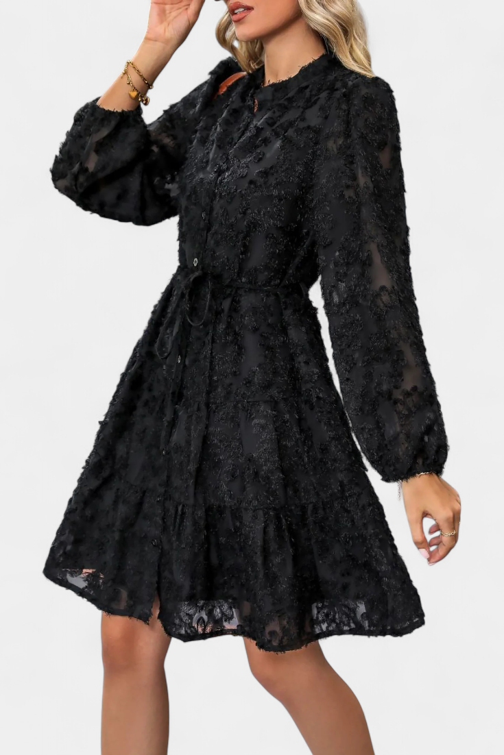 Soreia Chemise à Manches Longues Texturées et Boutonnage Moderne