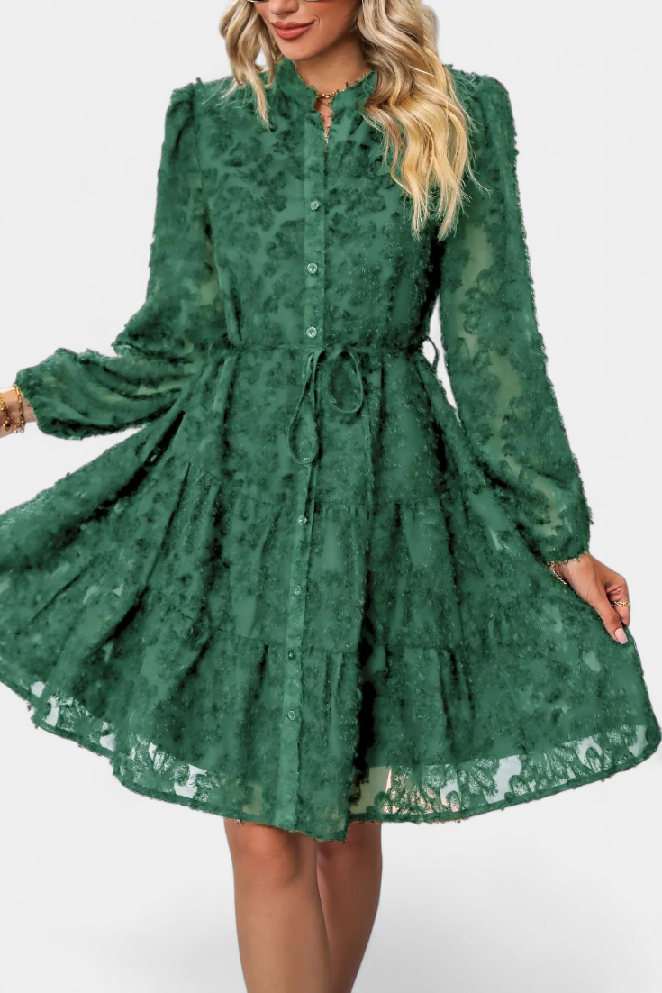 Soreia Chemise à Manches Longues Texturées et Boutonnage Moderne