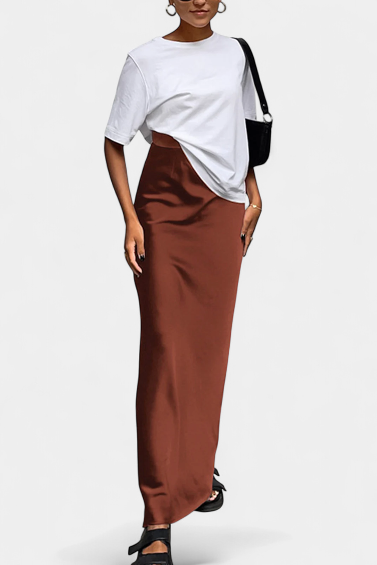 Fable Jupe Maxi à Silhouette Fluide et Style Utilitaire