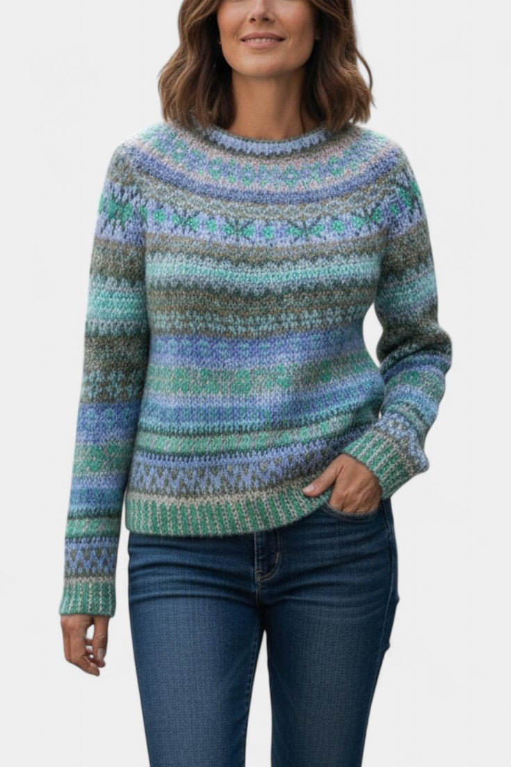 Basilea Pull à Motifs Jacquard en Maille Douce