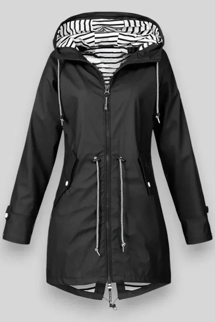Aria Veste Imperméable à Capuche Ajustable