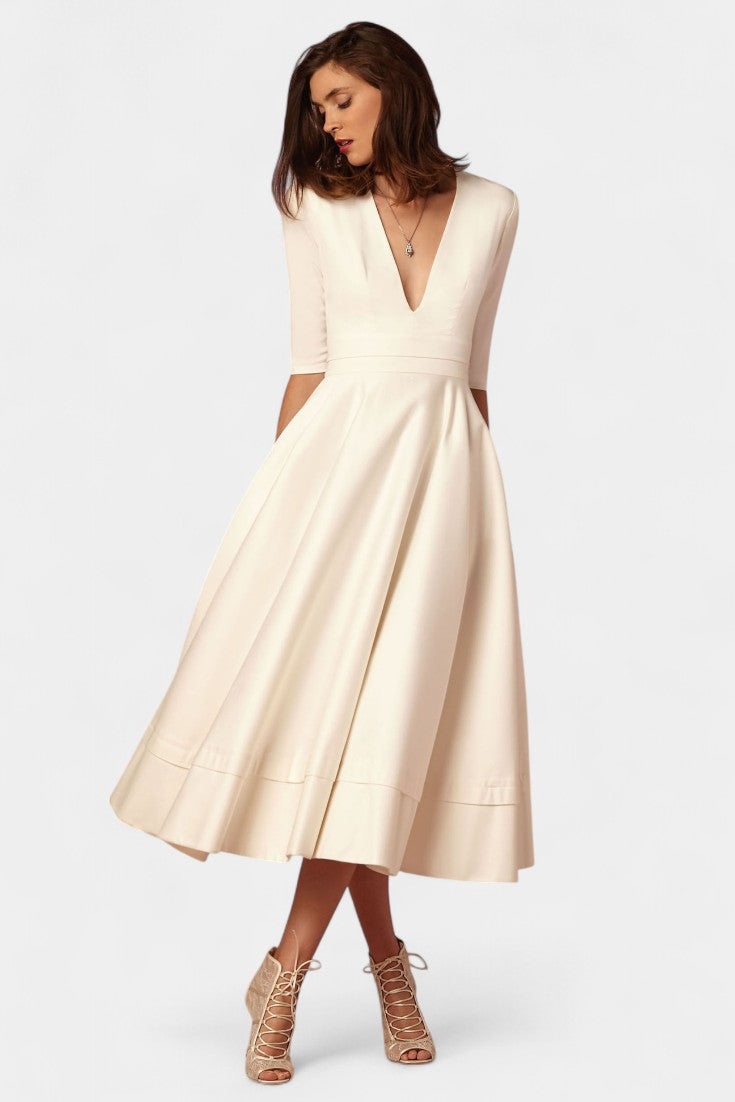 Nylah Robe Trapèze Rétro Chic à Silhouette Fluide