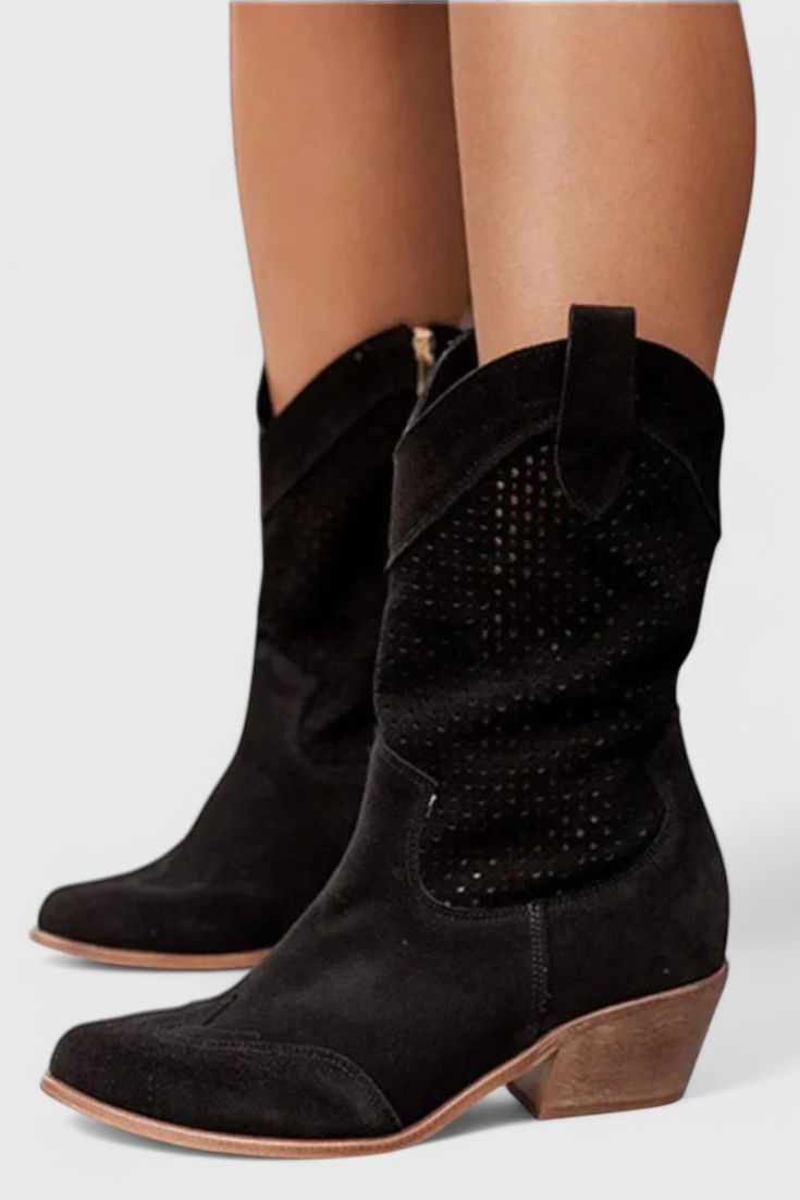 Annalla Bottes Western Légères à Fermeture Éclair