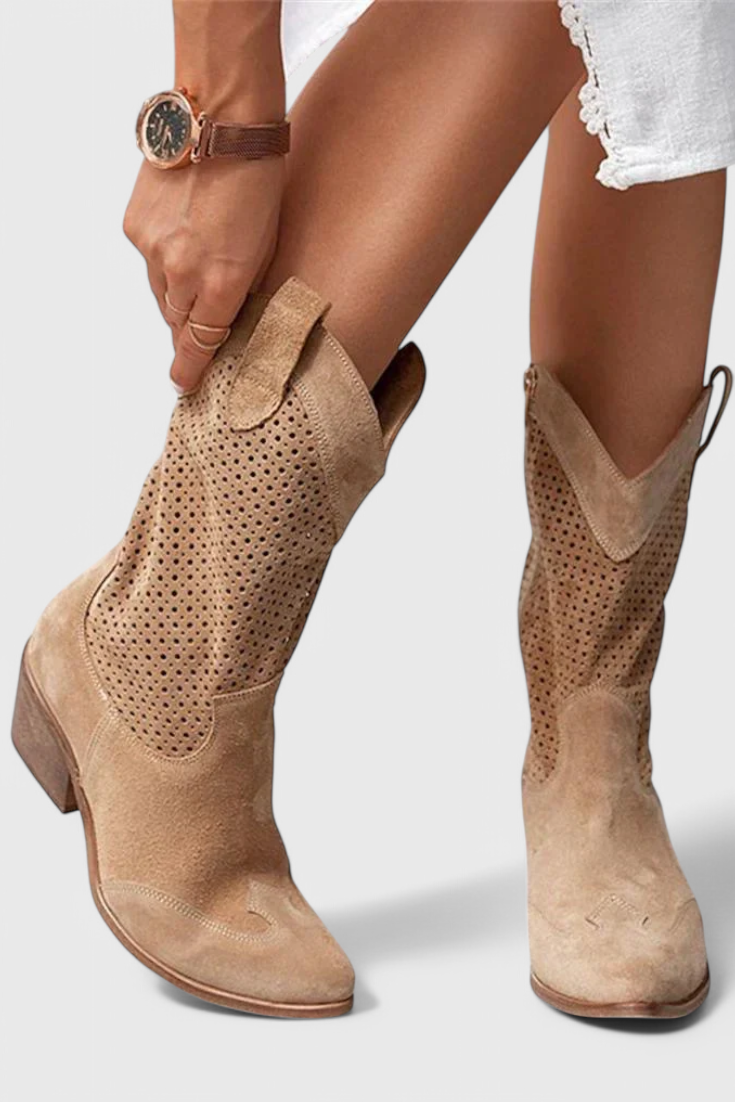 Annalla Bottes Western Légères à Fermeture Éclair