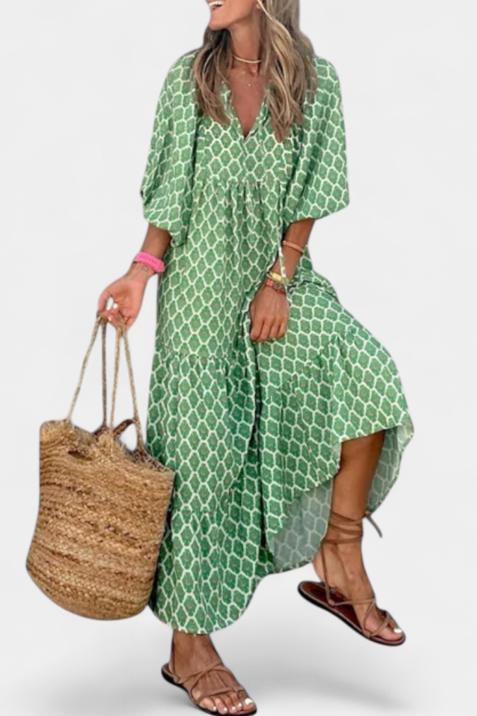 Aroa Robe Bohème à Imprimé Floral et Coupe Ample