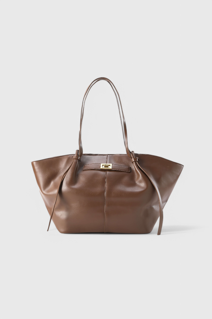 Clio Sac Structuré en Cuir Synthétique à Esthétique Vieil Argent