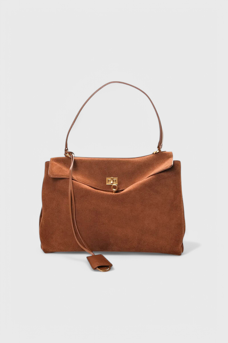 Henna Sac Bandoulière en Cuir Vegan Effet Daim