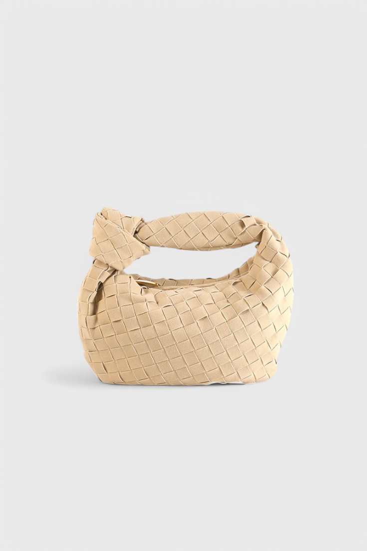 Remi Sac Mini en Daim Tissé avec Détail Nœud Sculptural