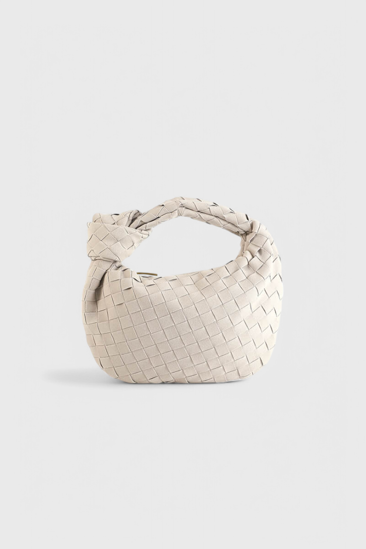 Remi Sac Mini en Daim Tissé avec Détail Nœud Sculptural