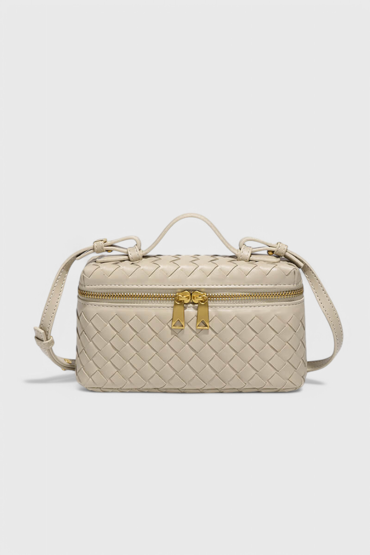 Mini Milla Sac à Main Compact en Cuir Vegan avec Détails Dorés