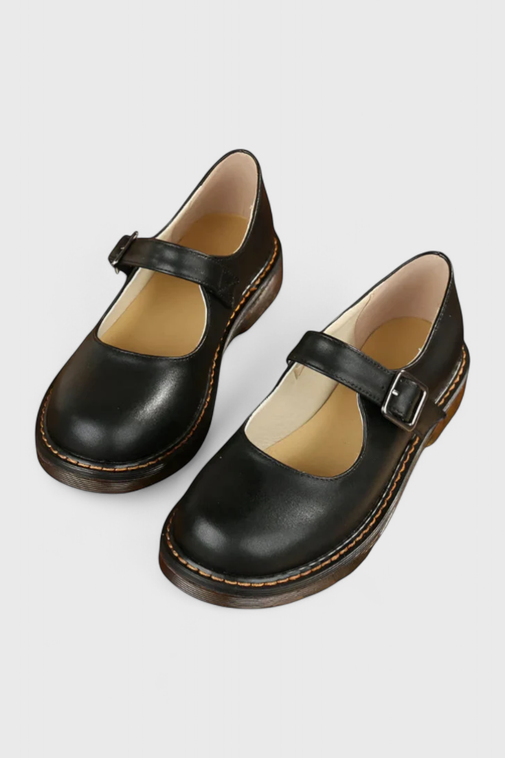 Lareina Chaussures Mary Jane à Sangle Ajustable