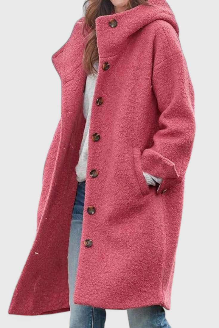 Penélope Manteau Ajusté à Capuche Élégante