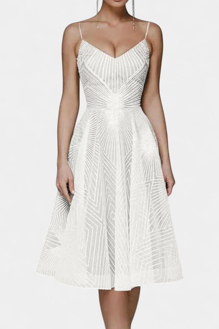 Everleigh Robe Longue Brodée à Silhouette Évasée