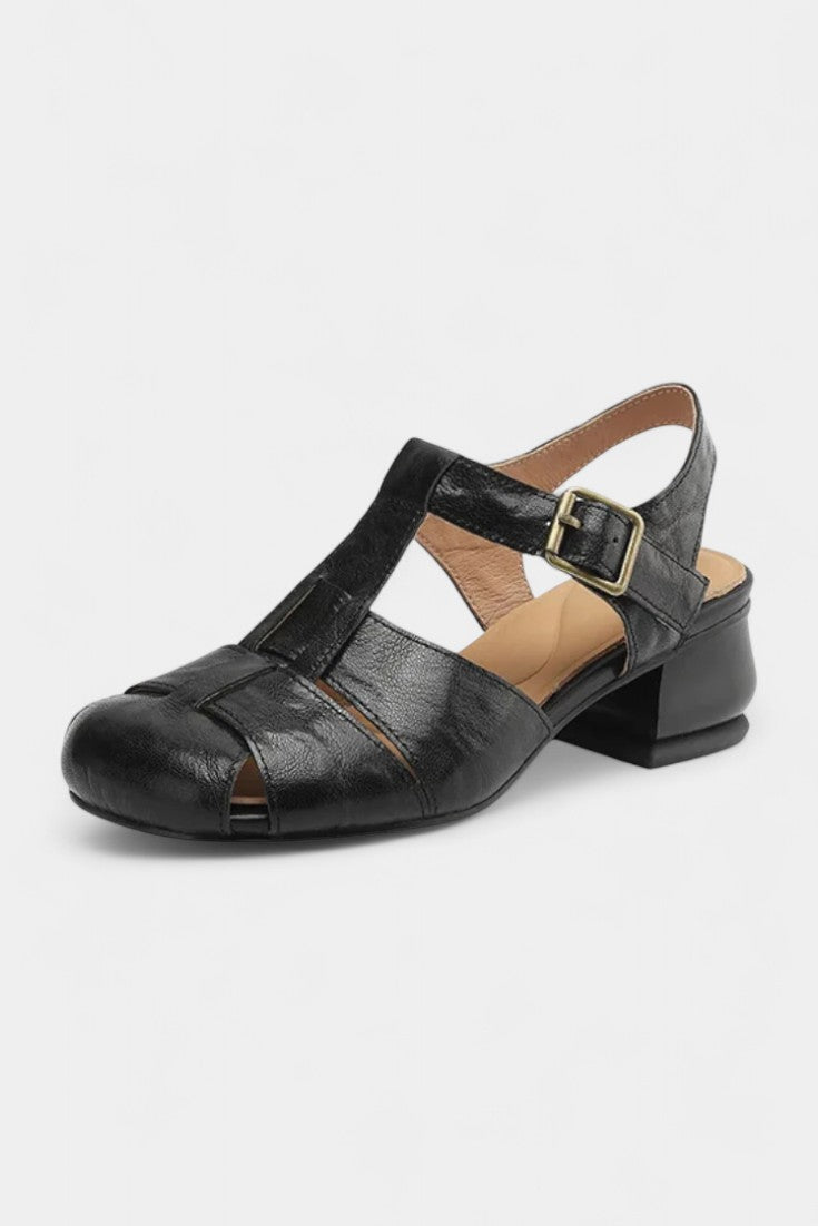Coralia Mary Janes à Bout Carré et Talon Bloc Moderne