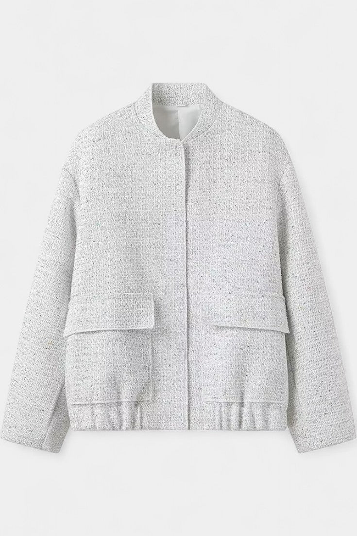 Alvera Veste Texturée Décontractée à Poches Fonctionnelles