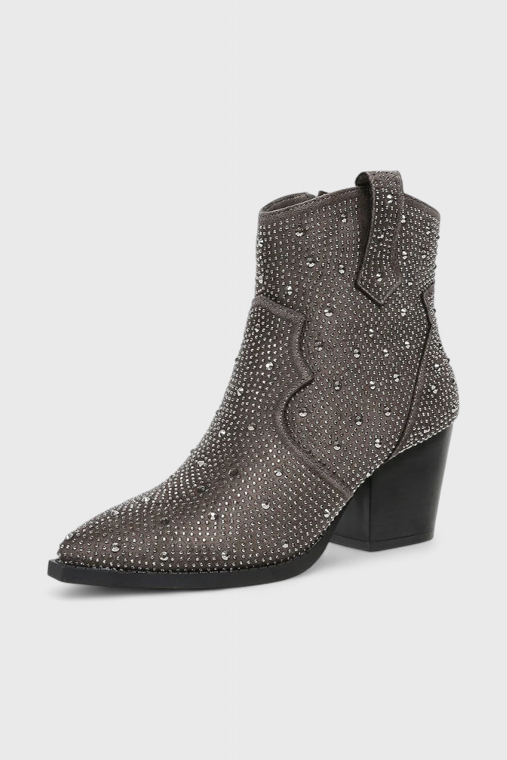 Berenice Bottes Patchwork à Fermeture Éclair et Semelle Robuste