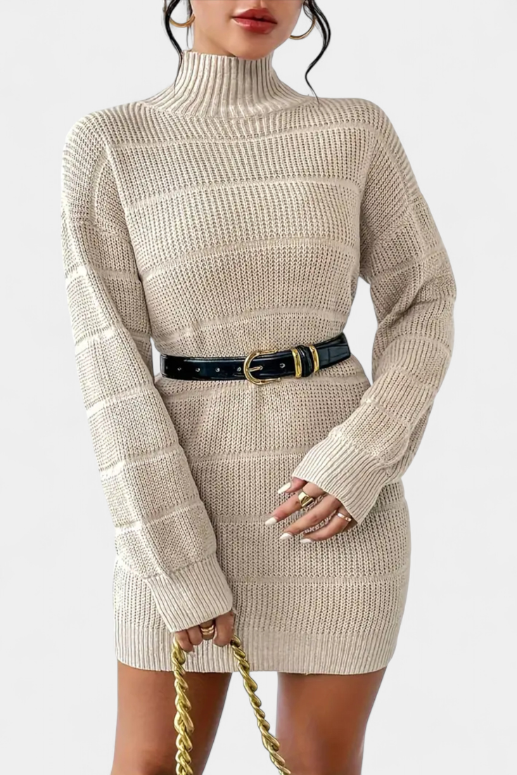 Margaux Robe Pull Mini à Col Roulé
