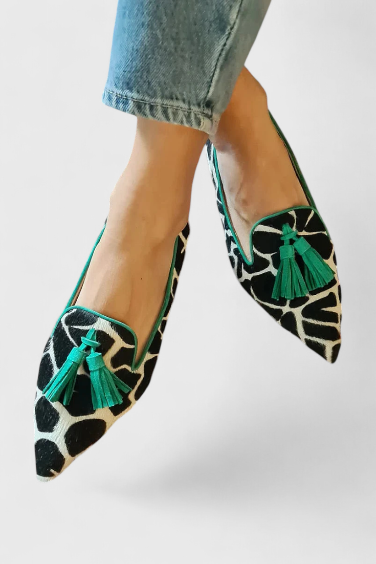 Fermina Mocassins Bicolores à Bout Pointu