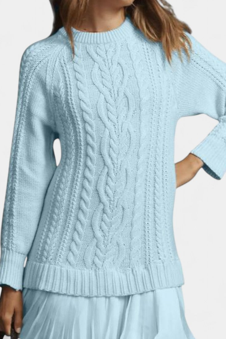 Daina Robe Pull Tricot Mini à Détail Torsadé
