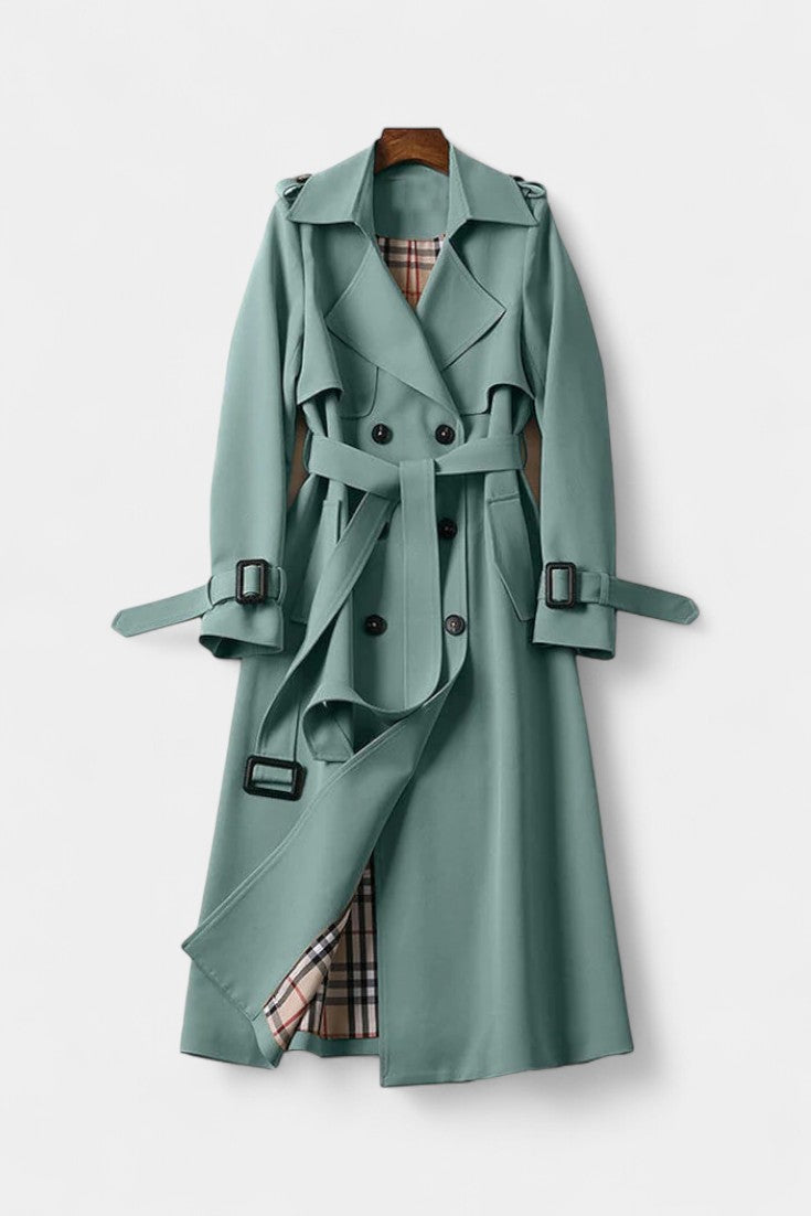 Romane Trench Long à Double Boutonnage