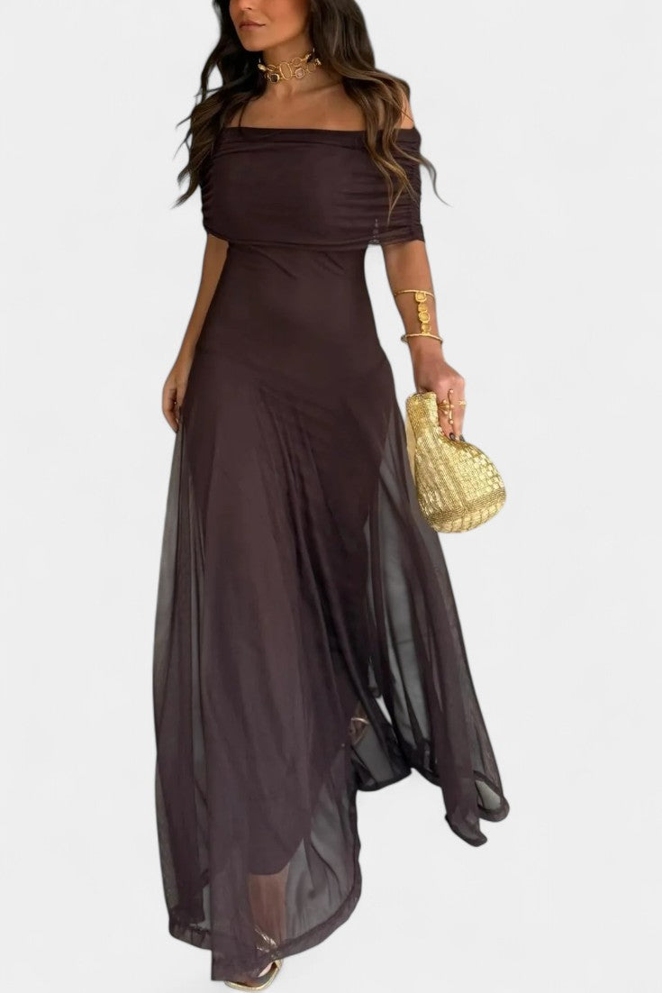 Jessamy Robe Asymétrique à Imprimé Tie-Dye Maxi