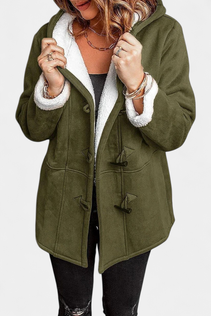 Jessa Manteau Long à Capuche Élégante