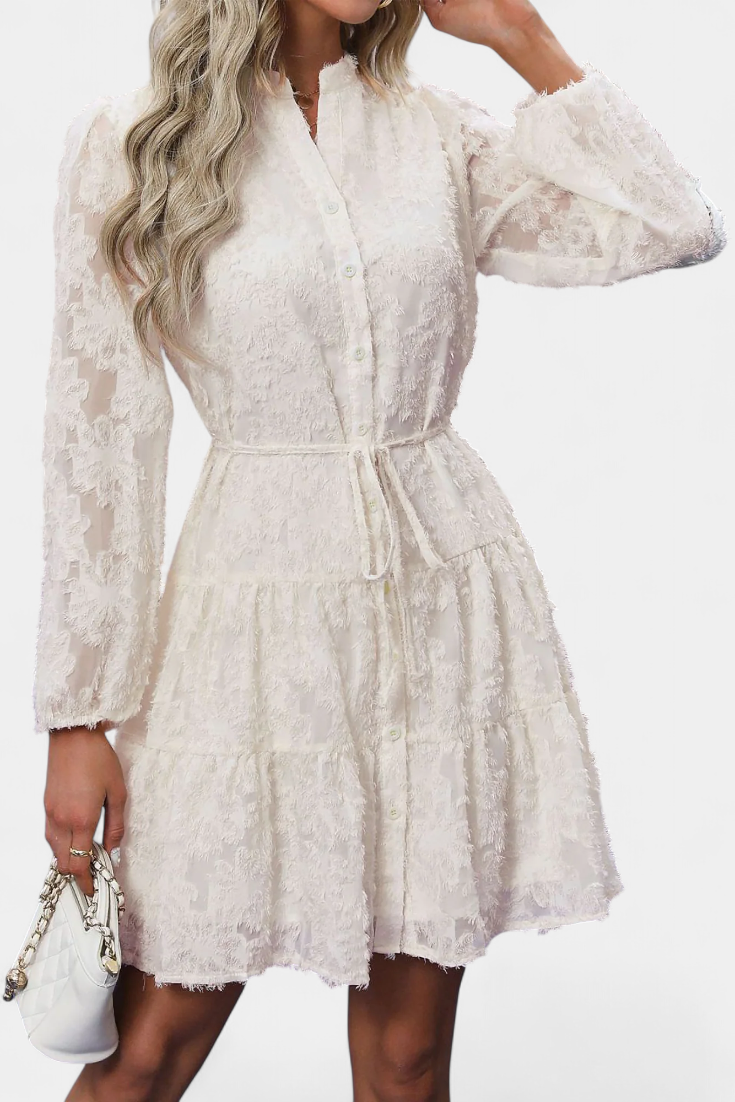 Soreia Chemise à Manches Longues Texturées et Boutonnage Moderne