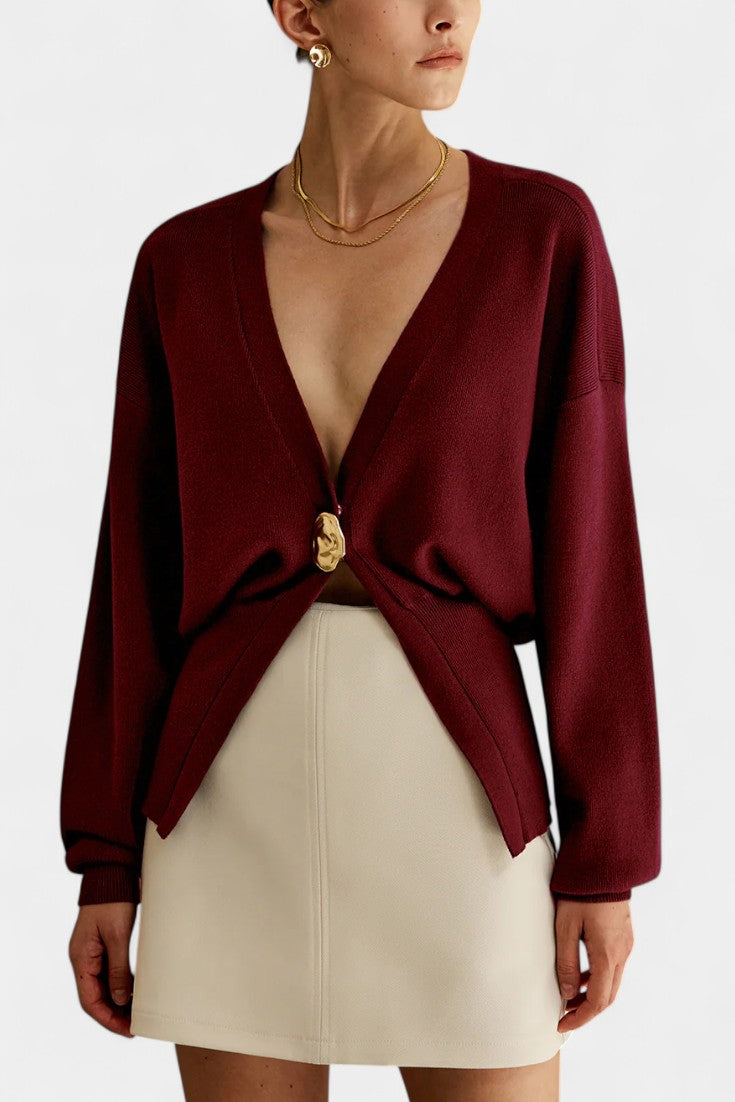 Solferina Pull Doré à Coupe Régulière et Texture Légère