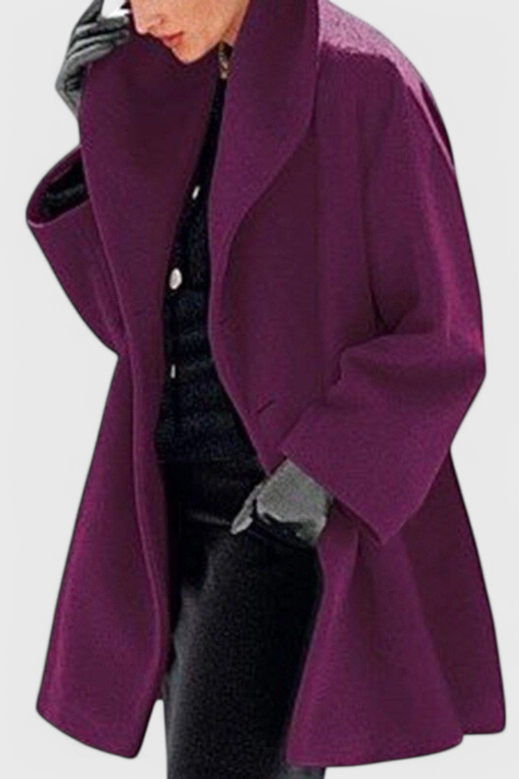 Harper Manteau Oversized en Mélange de Laine à Col Large