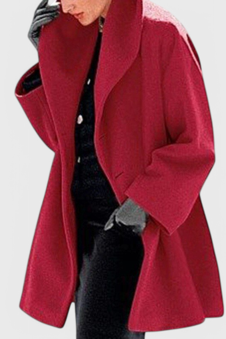Harper Manteau Oversized en Mélange de Laine à Col Large