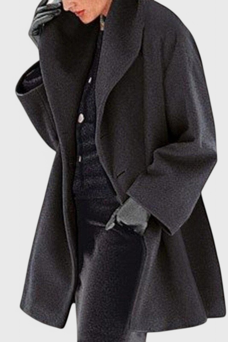 Harper Manteau Oversized en Mélange de Laine à Col Large