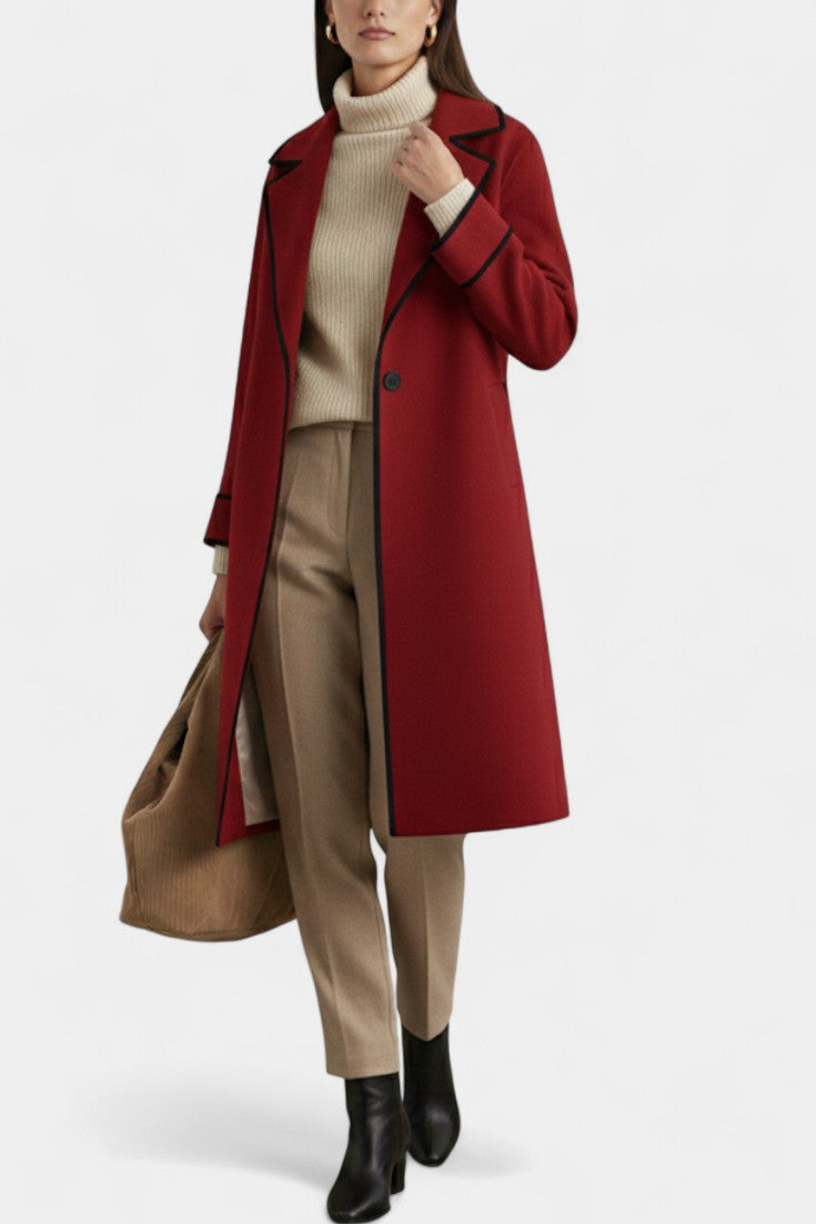 Harper Manteau Oversized en Mélange de Laine à Col Large