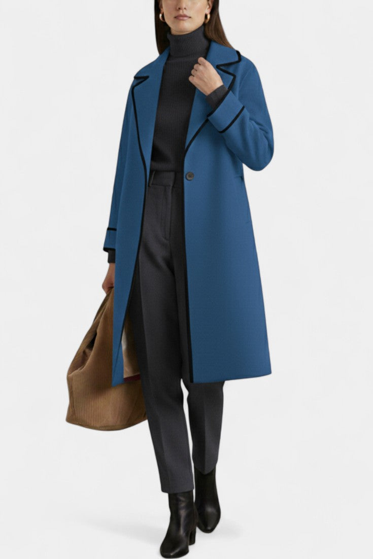 Harper Manteau Oversized en Mélange de Laine à Col Large